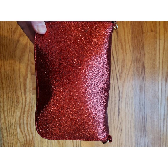 Jimmy Choo Parfums Red Sparkly Purse With Chain Strap - Picture 8 of 11